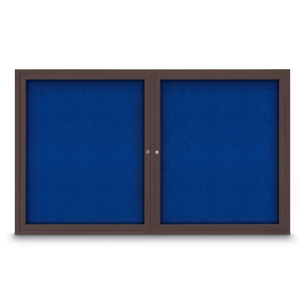 Sliding Door Indoor Enclosed Corkboard, 9